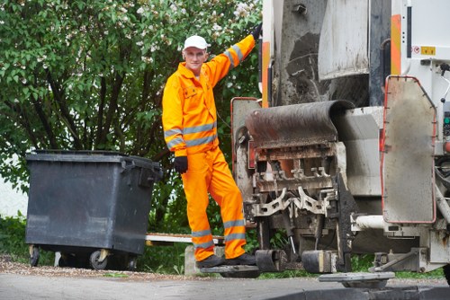 Efficient muck away team handling residential waste
